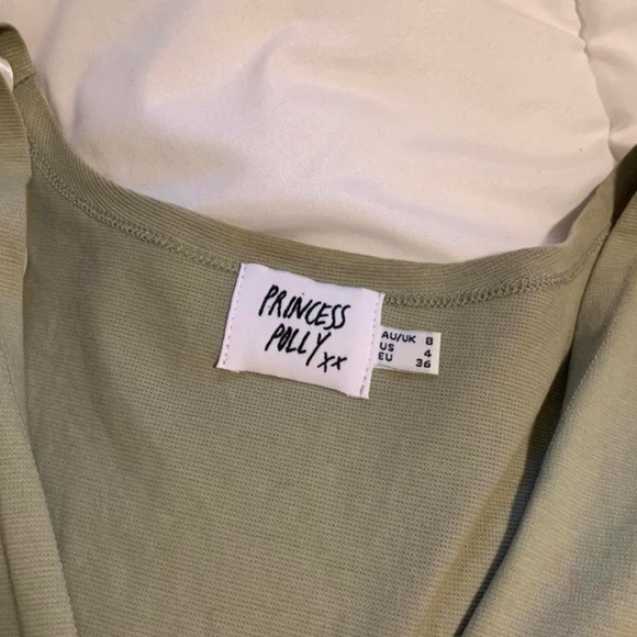 princess polly jamison reid crop top khaki green - Picture 3 of 3